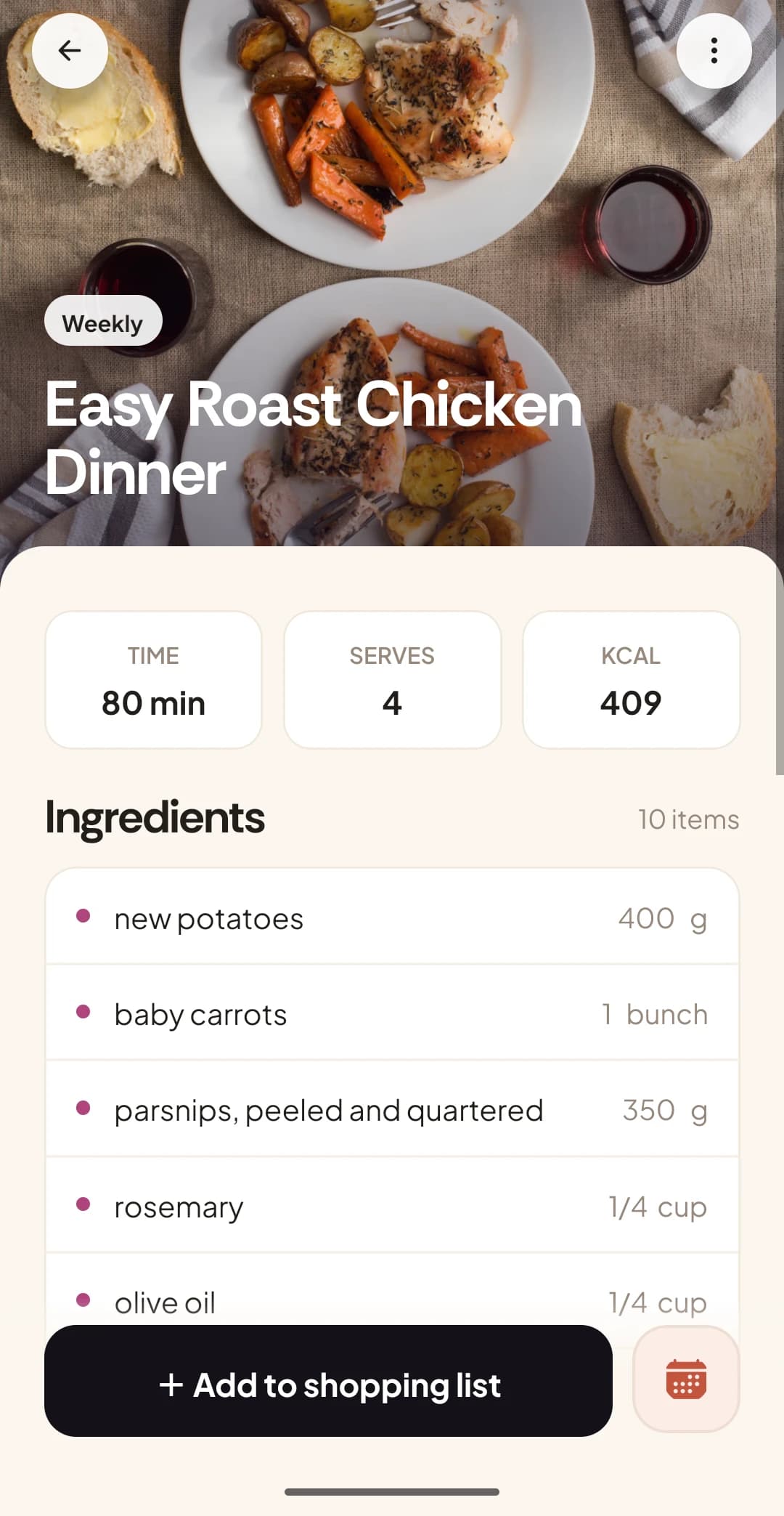 Recipe details